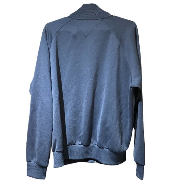 Tommy Hilfiger Mens Medium Gray, Navy and White Colorblock Zip Up Jacket - Picture 2 of 2